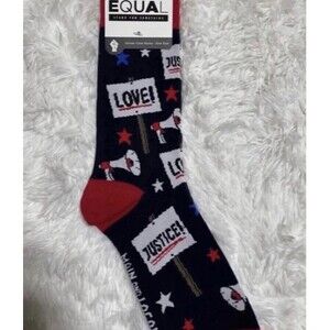 EQUAL Stand For Something Love Justice One Pair Unisex Crew Socks One Size